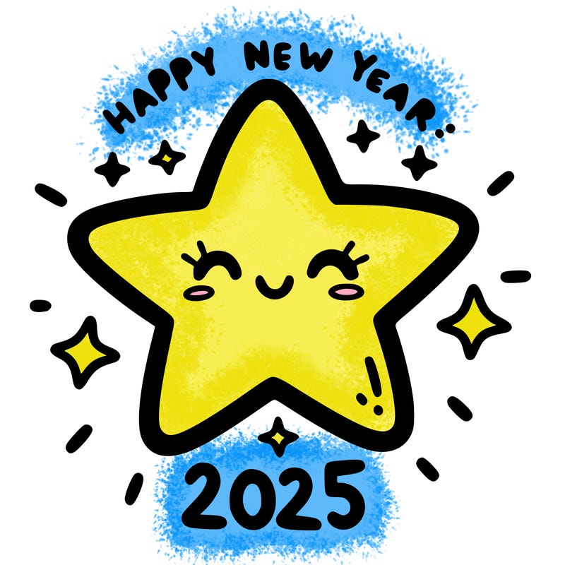 happy new year 2025 star wish