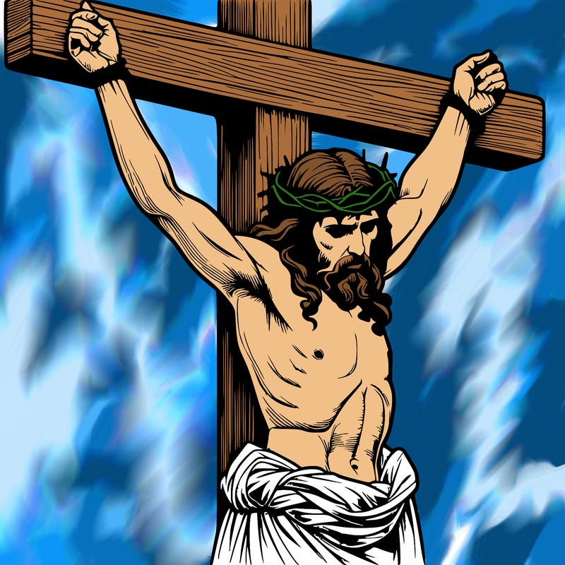 jesus realistic on the cross
