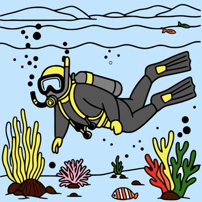 scuba diverse in the ocean