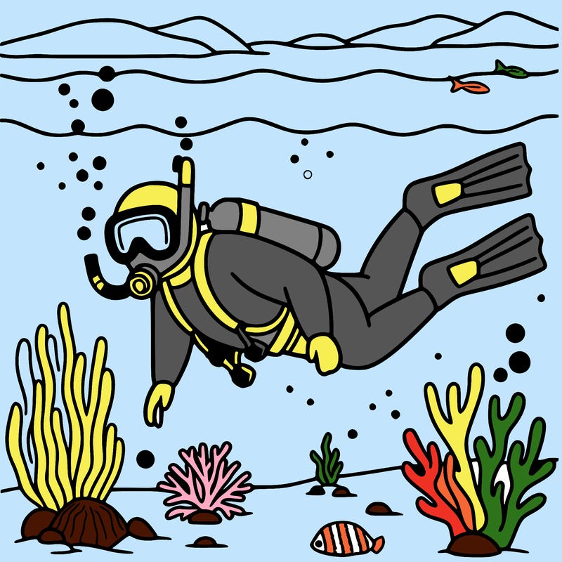 scuba diverse in the ocean