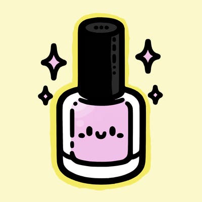 a nail polish bottle with sparkles 💅