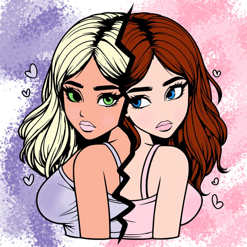 realistic girl split