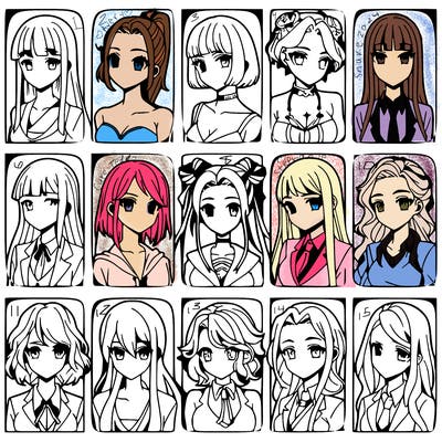 girls that look diffrent anime