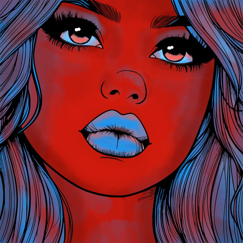 really realistic girl with lips