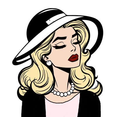 pop art style woman
