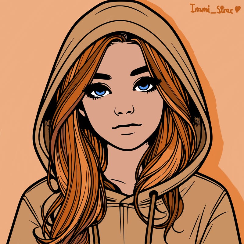 realistic girl with a hoodie