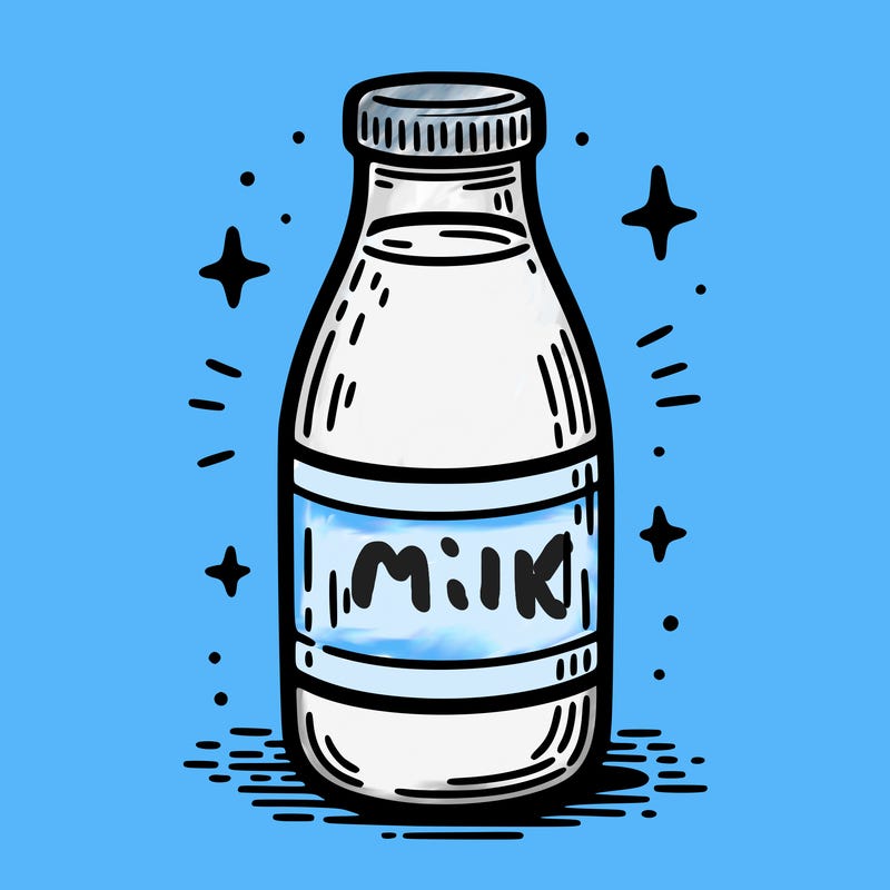 a bottle of milk