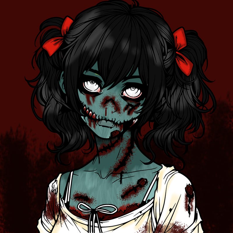 realistic zombie teenage girl