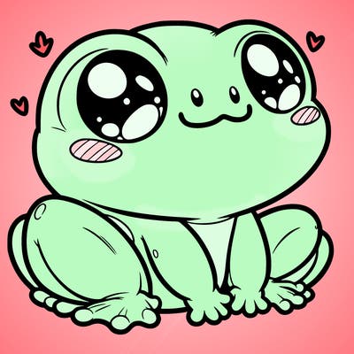 cute frog person realistic