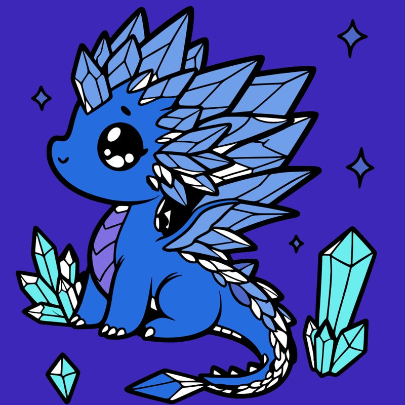little cute crystal dragon