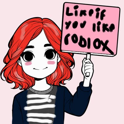 realistic girl holding up a sign