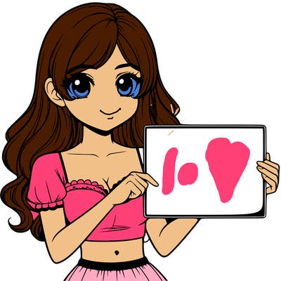 realistic pretty girl holding blank sign