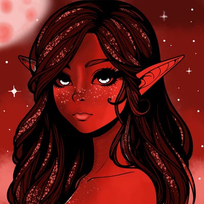 elf girl realistic dark fantasy