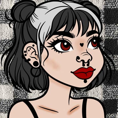 girl with two nose pircings