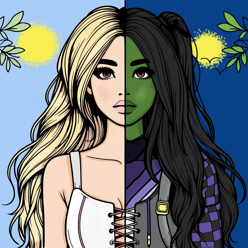 realistic girl split