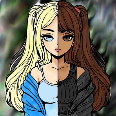 realistic girl split