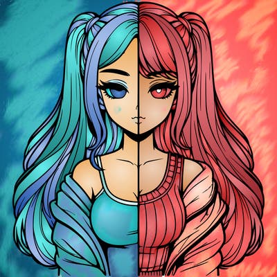 realistic girl split