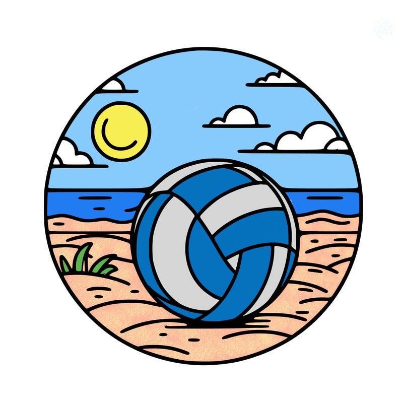 volleyball on a beach