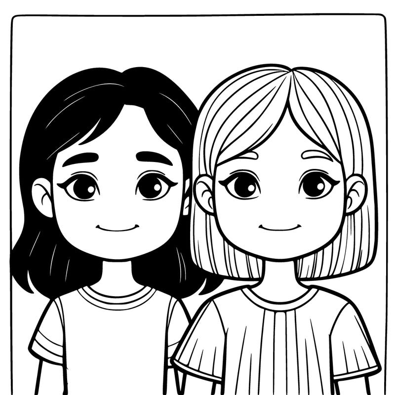 a young girl standing next to a girl teenager