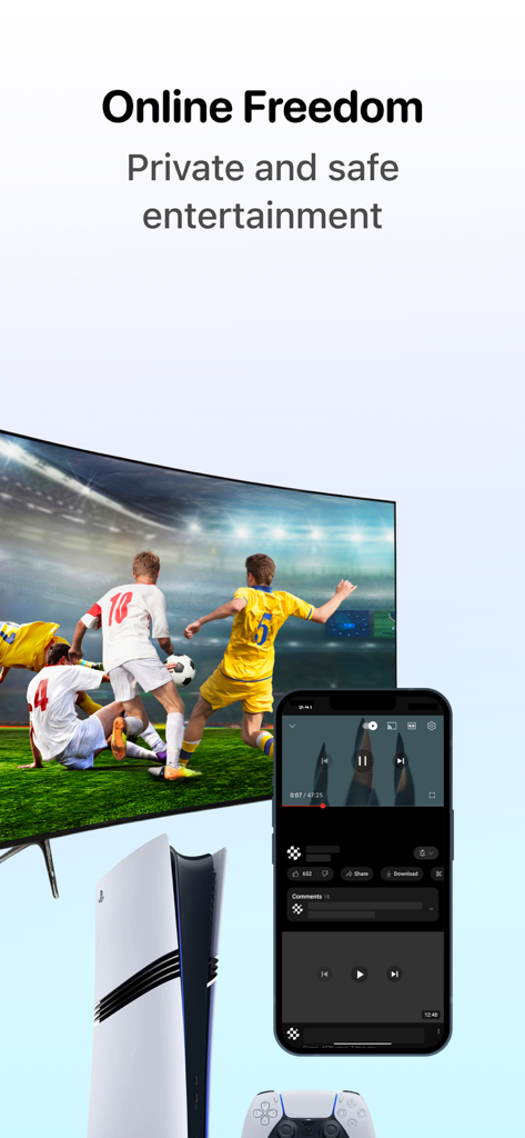 VPN Unlimited for private and safe entertainment streaming on multiple devices