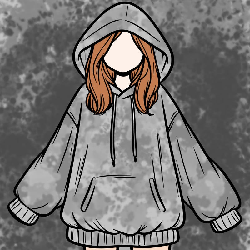 girl in oversized hoodie