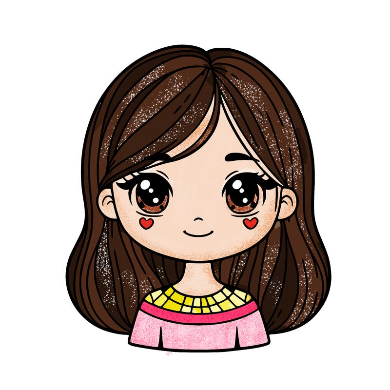 gril brown hair brown eyes white skin