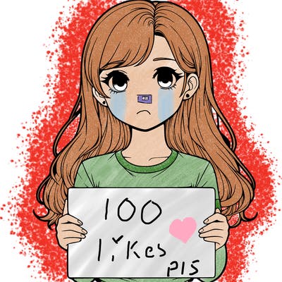 realistic girl holding a sign