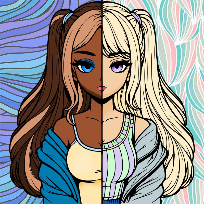 realistic girl split