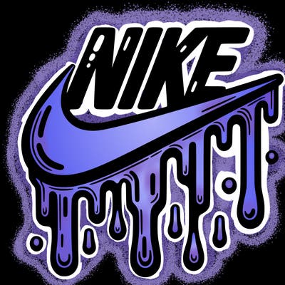 dripping nike logo