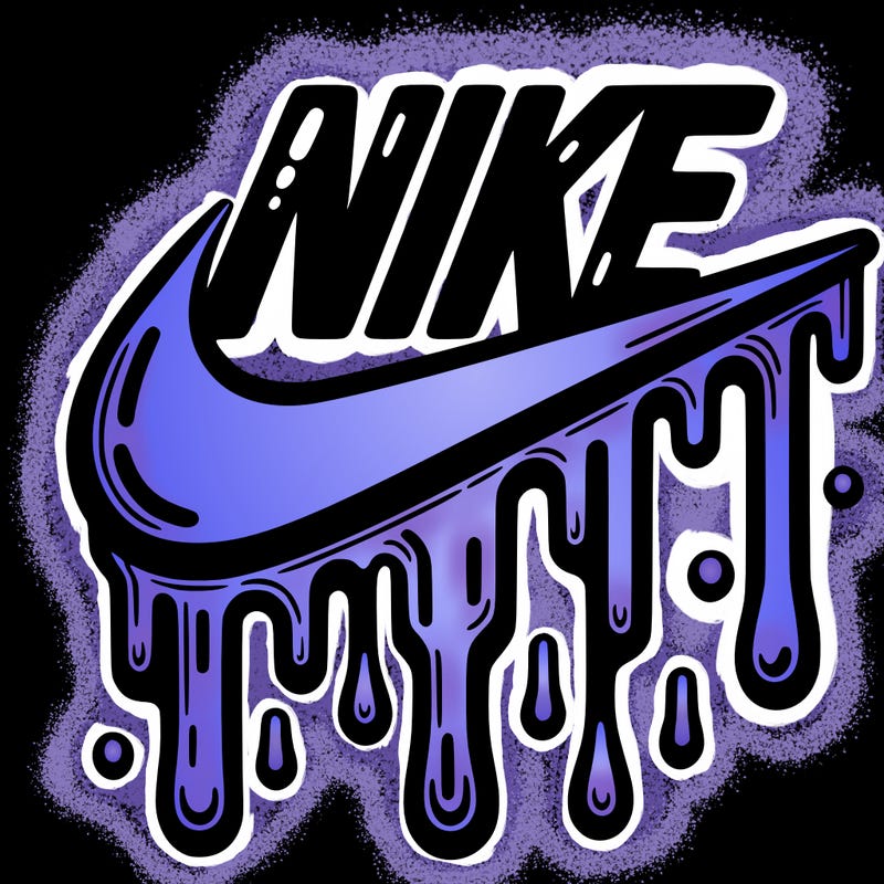 dripping nike logo