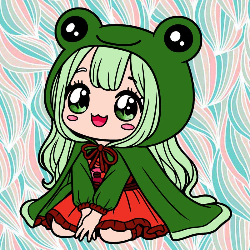 girl with frog costume