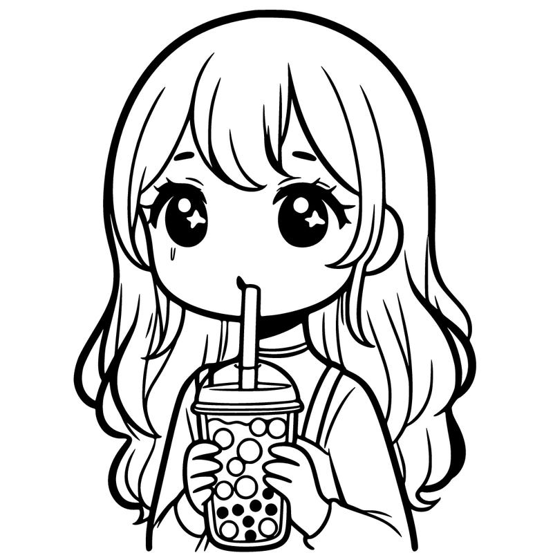 girl holding bubble tea