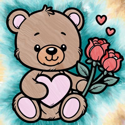 teddy bear a holding heart