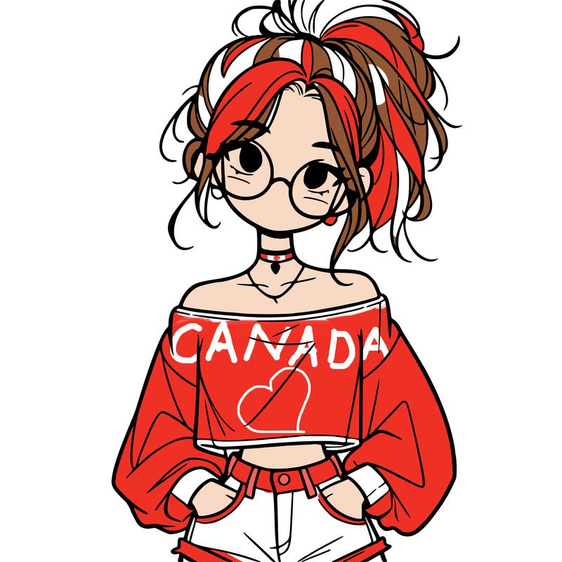 girl with a messy ponytail glasses a baggy crop top and jean shorts