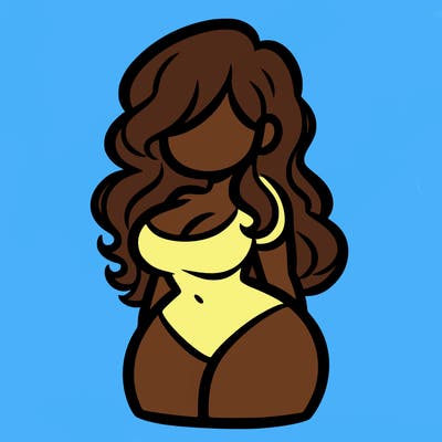curvy woman with hair