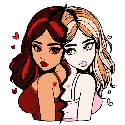 realistic girl split