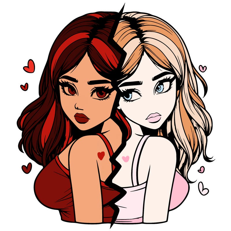 realistic girl split