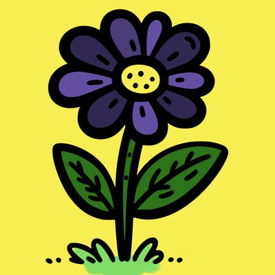 simple flower drawing