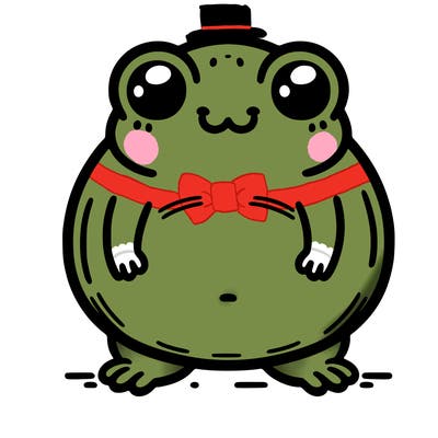 cute fat frog
