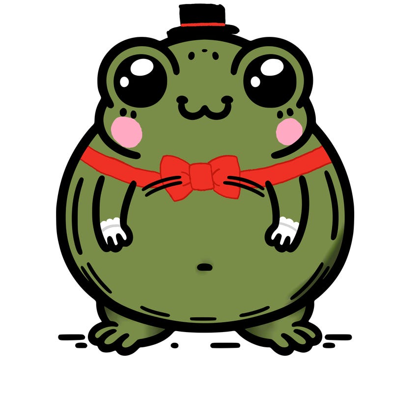 cute fat frog