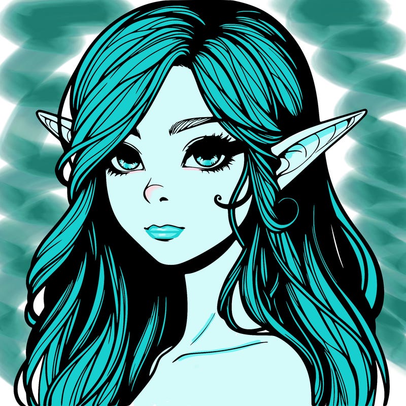 elf girl realistic dark fantasy