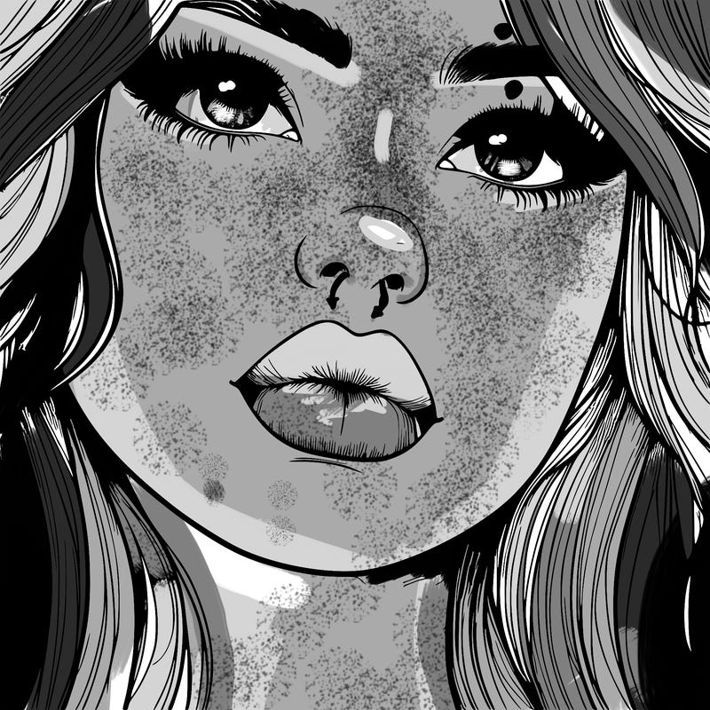 really realistic girl with lips