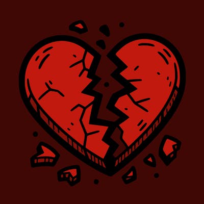 broken to pieces heart