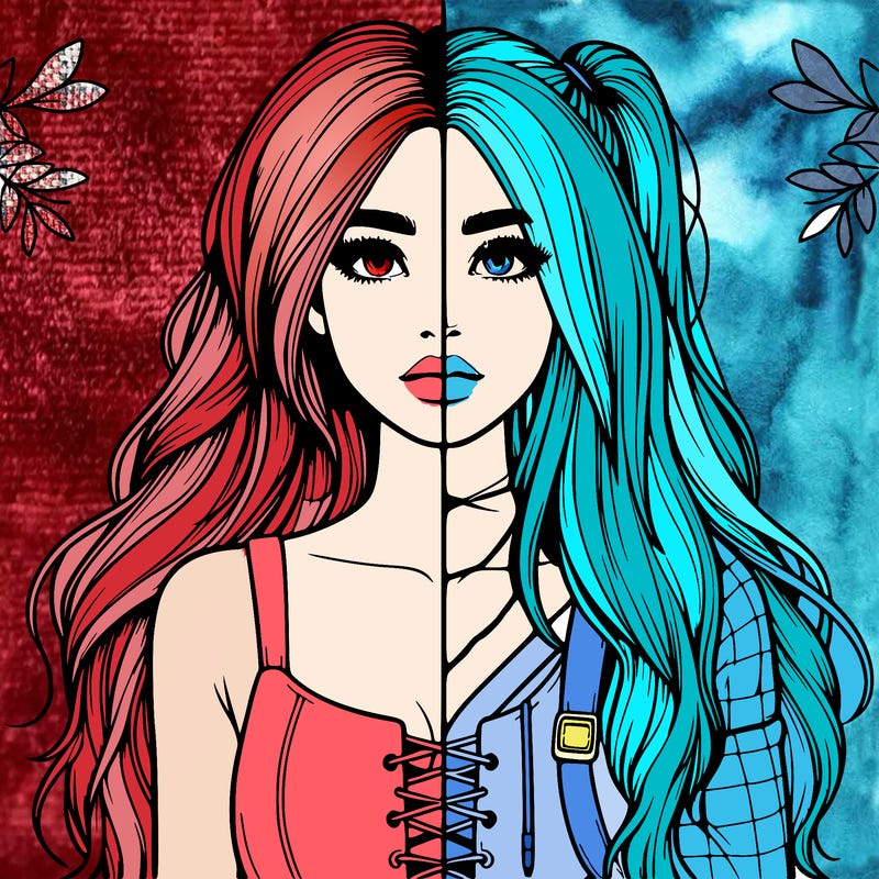 realistic girl split