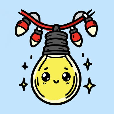 small bulb of a garland