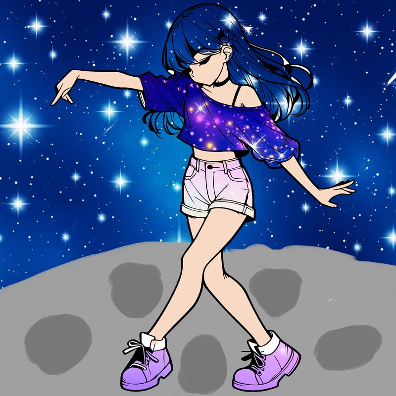 realistic girl danceing