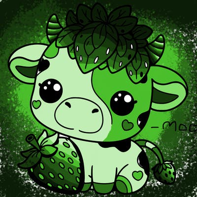 cute strawberry cow