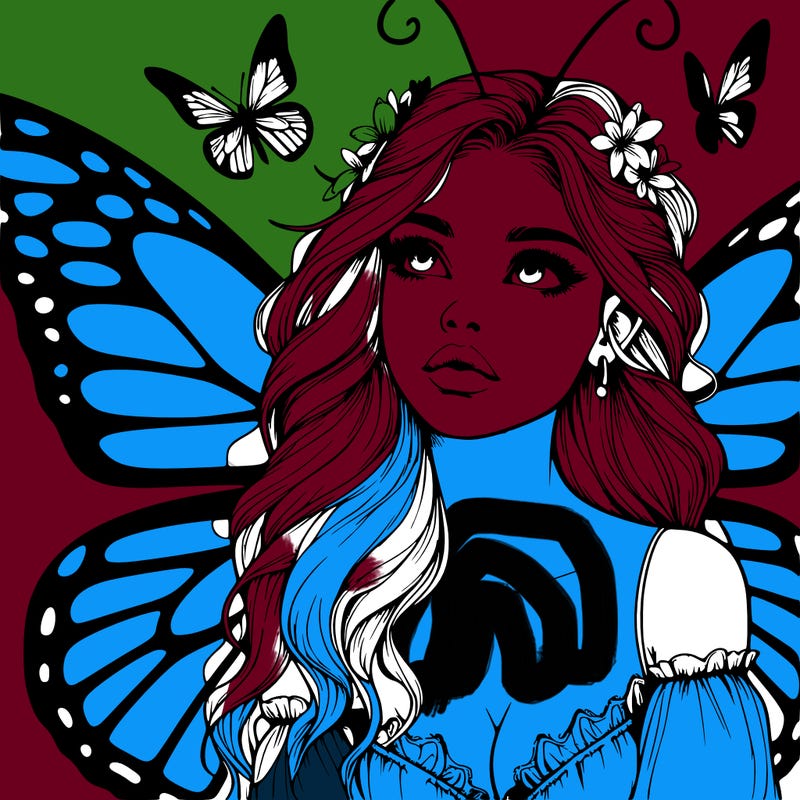 butterfly fairy realistic girl