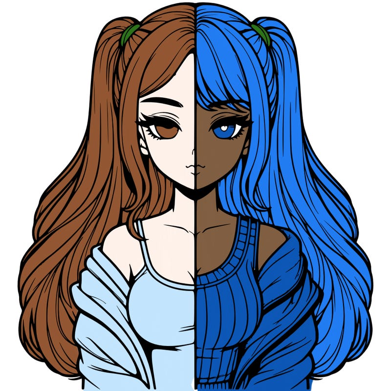 realistic girl split