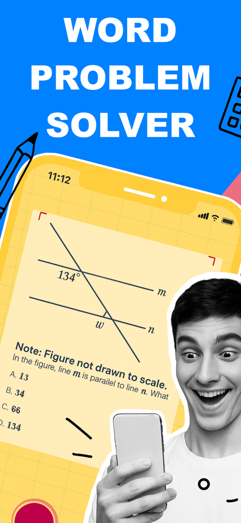 Photo Math AI Problem Solver - A student using MathBox AI to solve a geometry problem from a photo